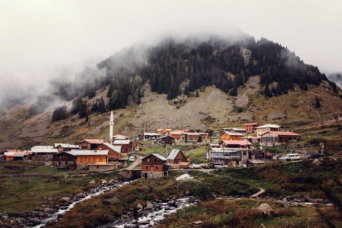 Village in Kaçkar Mountains National Park in Turkey