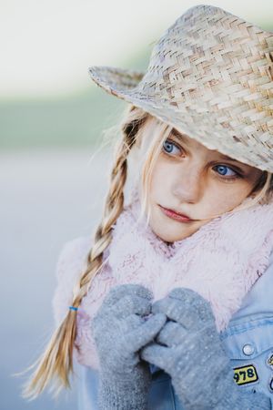 Stylish girl looking away