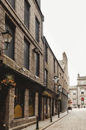 Antique stone building in Scottish city