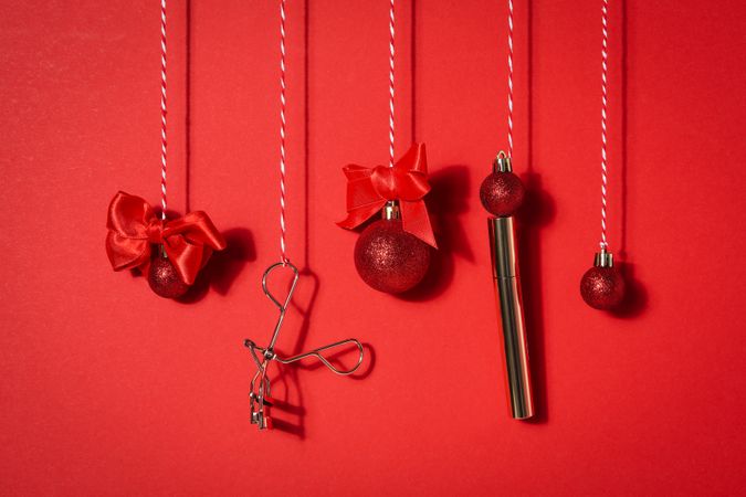 Concept of different cosmetics, different winter cosmetics