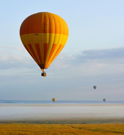 Hot air balloons in the sky