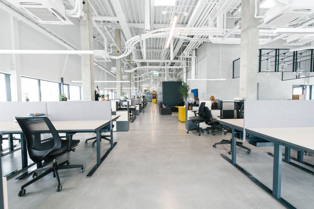 Contemporary interior of open space office