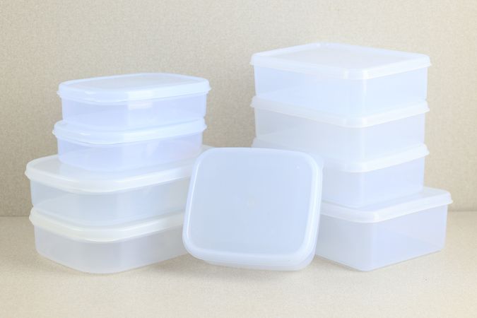 Stacked Reusable Plastic Container