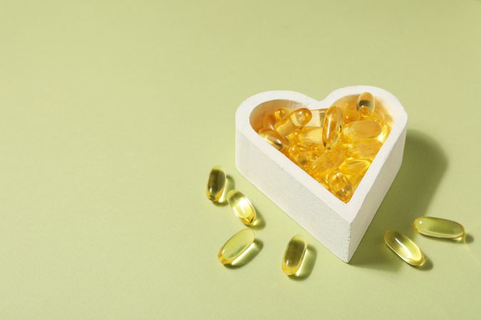 Immunity support capsules - Omega, health care concept