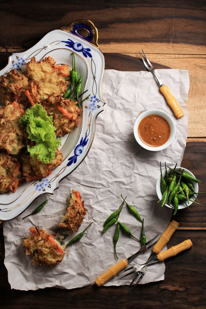 Bakwan or Bala Bala is a Fried Food Made from Vegetables and Flour.