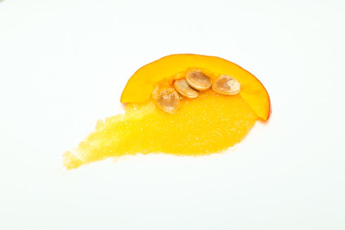 Concept of different cosmetic products, Pumpkin cosmetics, isolated on light background