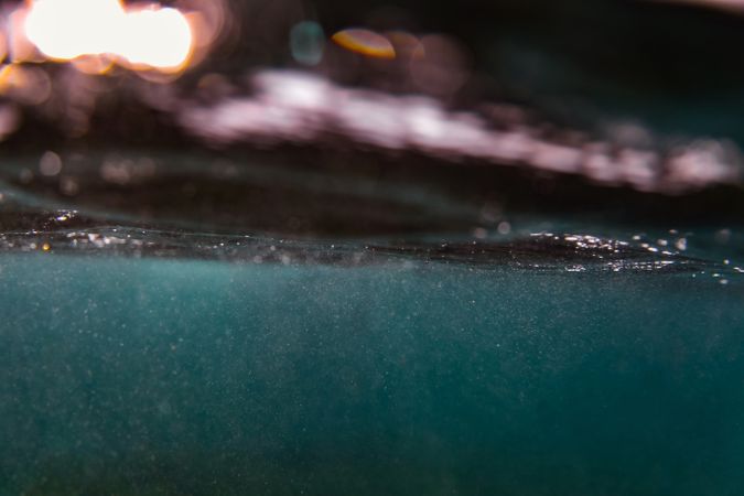 Splashes in water of sea