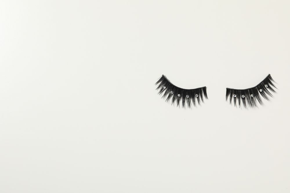 False eyelashes, concept of different makeup accessories