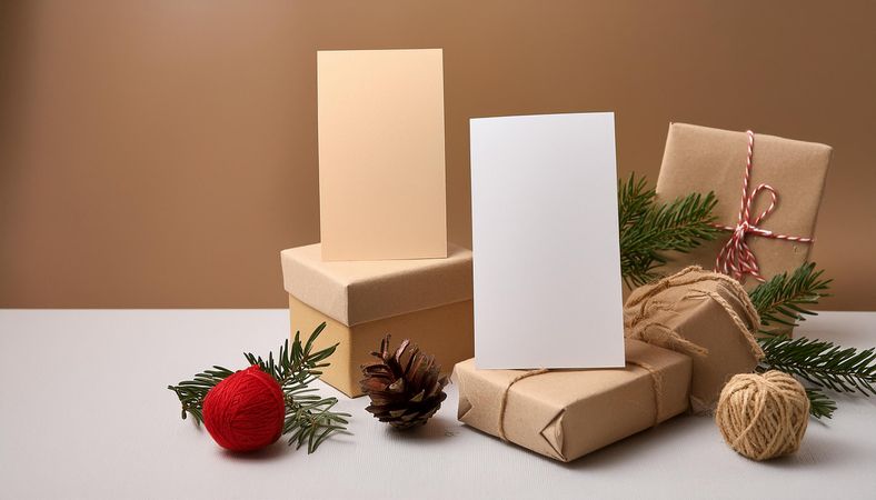 Christmas and paperboard invitation cards