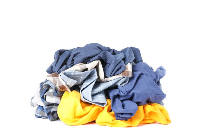 Bunch of clothes isolated on blank background