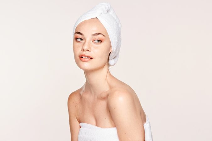 female with radiant body after cosmetic procedure