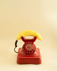 Vintage rotary phone with banana instead of an ear piece