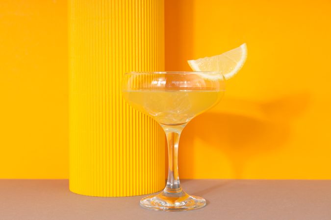 Concept of tasty drink, Limoncello, Italian lemon liqueur