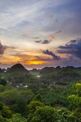Sunset View From Hills