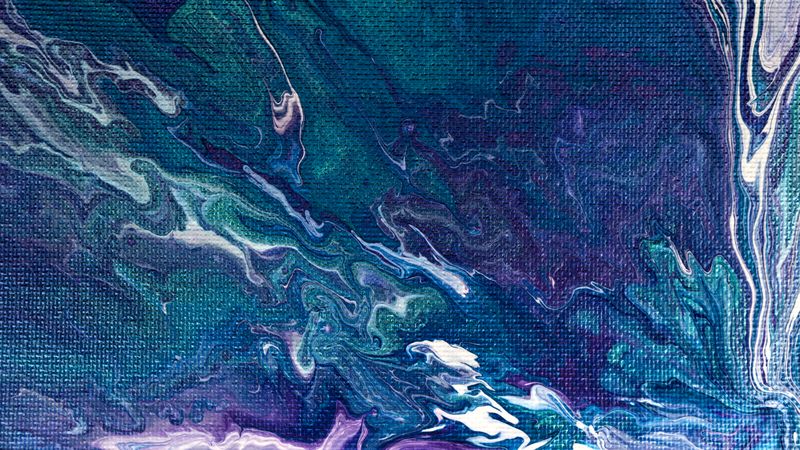 Blue Fluid Art, Abstract Acrylic Background