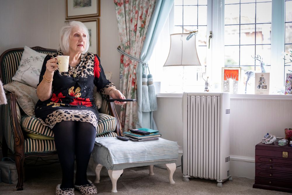 Woman in living room