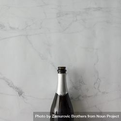 Champagne bottle on marble background 0gmQ74