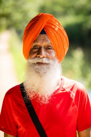 Portrait of Sikh man with beard