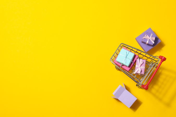 Concept of shopping, space for text
