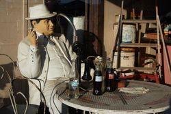 Figure of prohibition-era crime boss Al “Scarface” Capone, Benton Harbor, Michigan