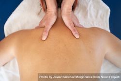 Hands of physical therapist working on client's neck 5qkMoq