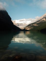 Lake Louise On A Cloudy Day