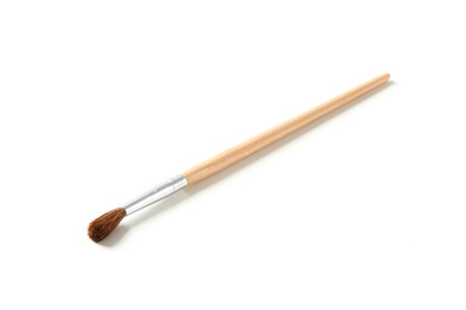 Painting brush isolated on blank background, closeup