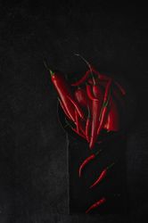 Fresh red and spicy chilli peppers