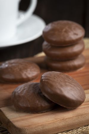 Brazilian honey cookies  with with chocolate - Pão de mel.