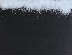 Christmas top border of snow on dark stone