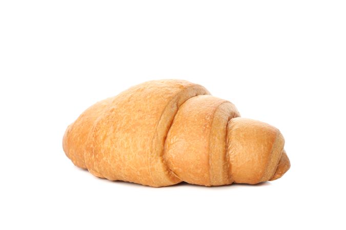 Croissant isolated on plain background