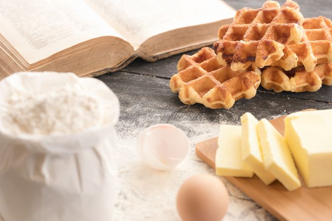 Waffles and cookbook
