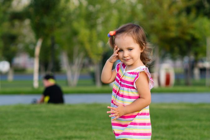 Toddler outdoors