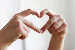Heart with hands