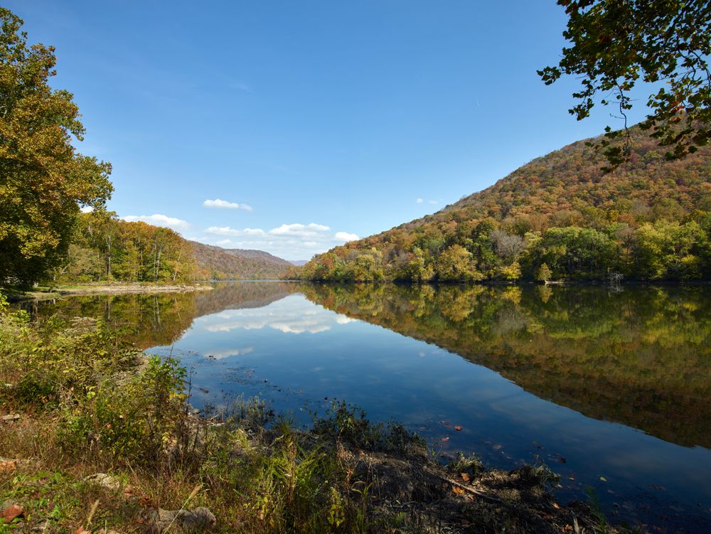 New River near Sandstone Falls State Park in West Virginia