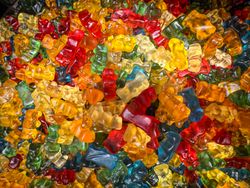 Colorful gummy bears