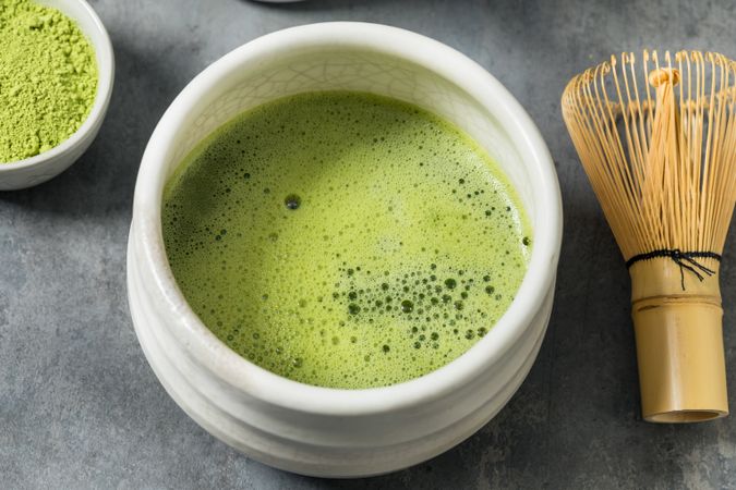 Homemade Green Japanese Matcha Tea
