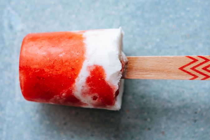 Watermelon and cream popsicle