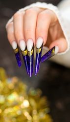 Elegant Long Coffin Nails
