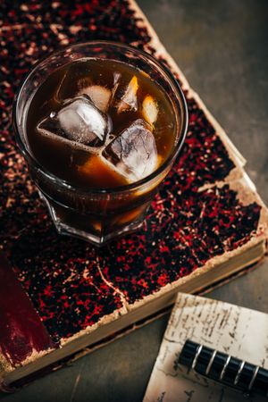 Cold espresso coffee glass