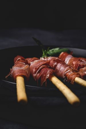 Gressinis with spanish serrano ham
