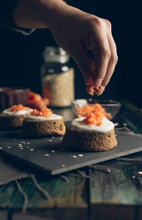 homemade carrot cake with oatmeal