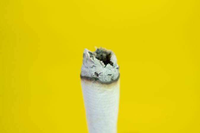 Close up of top of cigarette