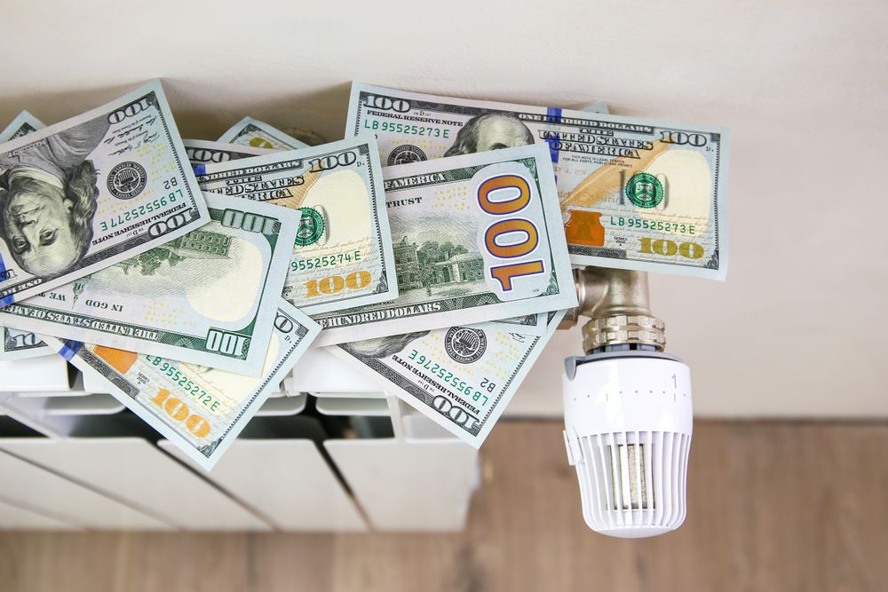 Radiator and money.