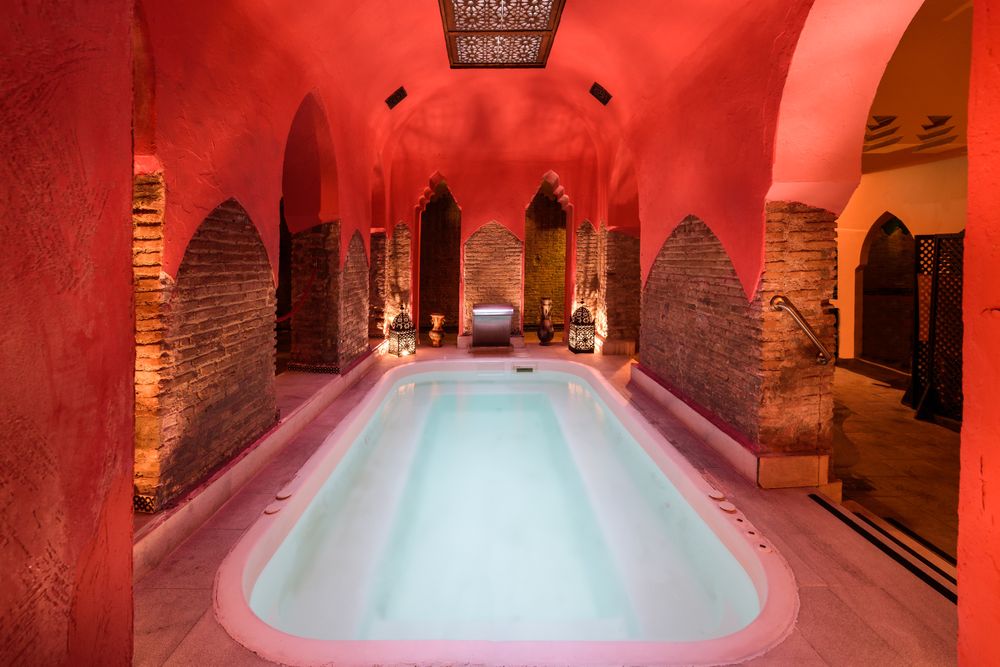 Pool in atmospheric spa