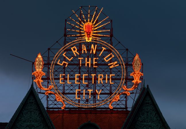 “The Electric City” sign, Scranton, Pennsylvania