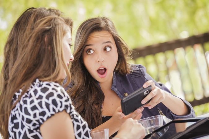 Shocked Women Working on Electronic Devices