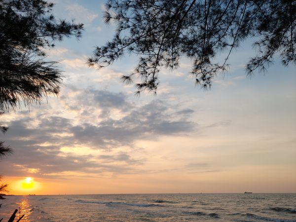 evening beach view