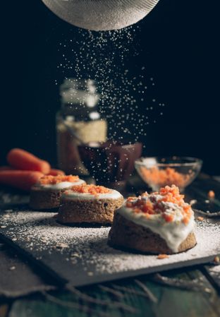 homemade carrot cake with oatmeal