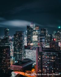 City skyline by night 0VyvOb